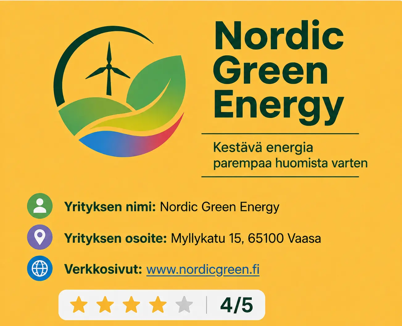 Nordic Green Energy kokemuksia