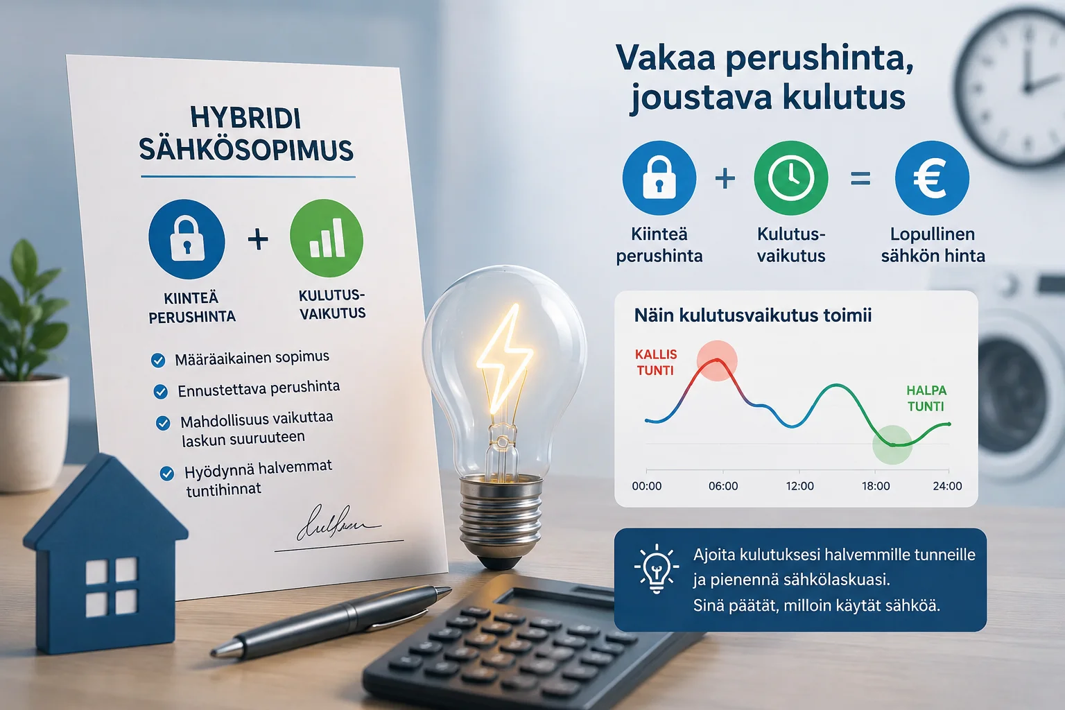 Hybridi sähkösopimus 2026: hinnat, laskukaava ja vertailu 1 Hybridi sähkösopimus