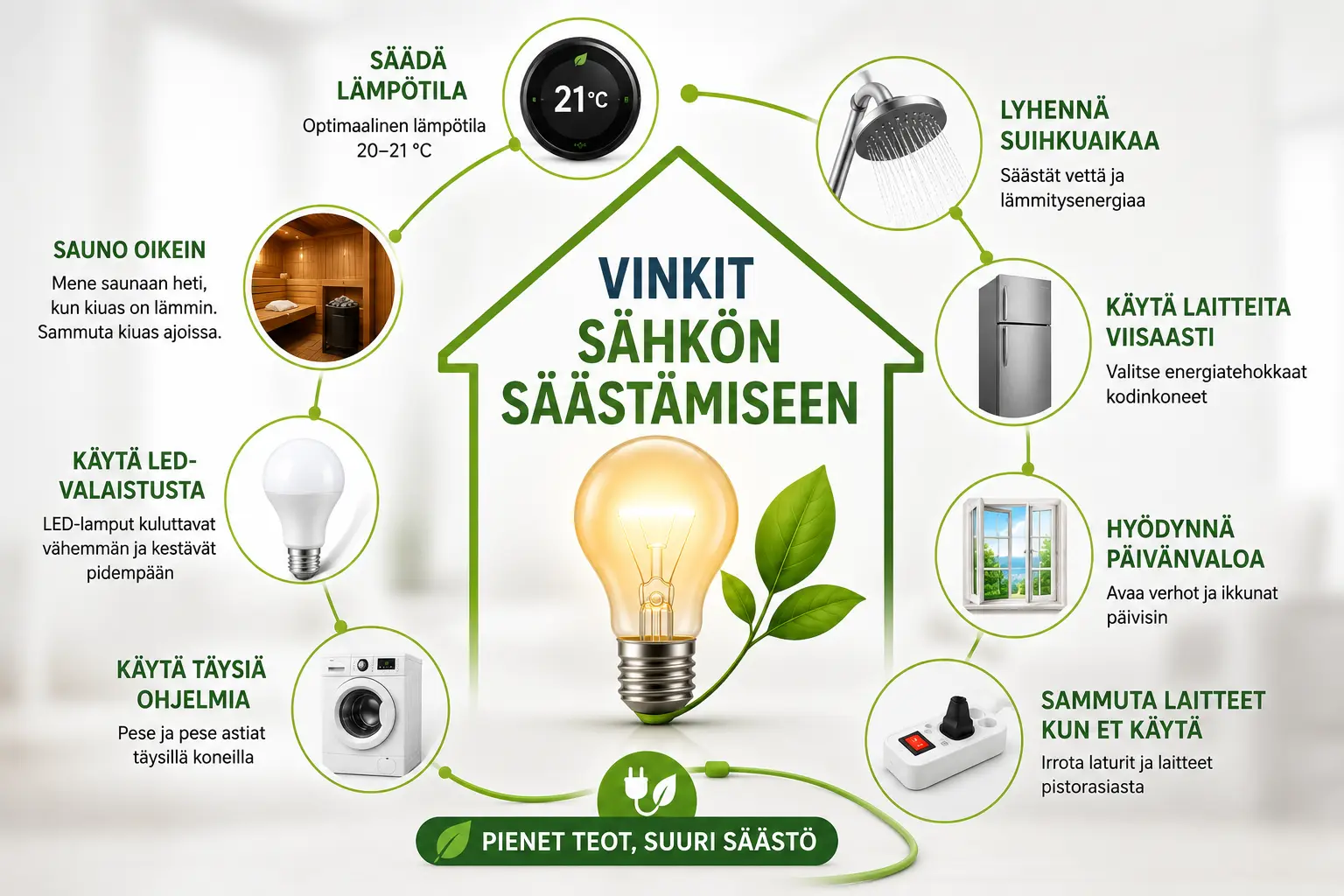 Sähkön säästäminen 1 Sähkön säästäminen