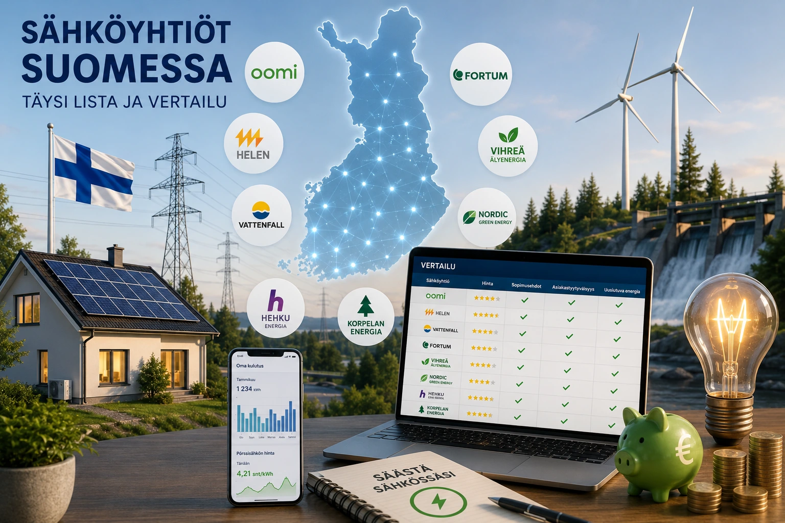 Sähköyhtiöt Suomessa 2026 